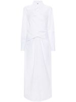 Fabiana Filippi robe-chemise en popeline à détail de nœud - Blanc - thumbnail