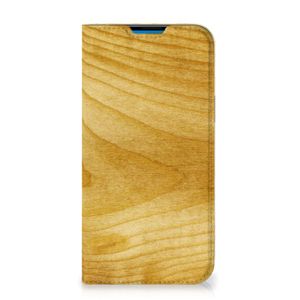 iPhone 14 Pro Max Book Wallet Case Licht Hout