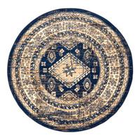 Interieur05 Vloerkleed Vintage Aila Blauw Rond 120cm - thumbnail