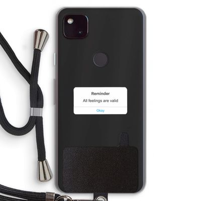 Reminder: Pixel 4a 5G Transparant Hoesje met koord