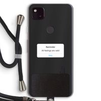 Reminder: Pixel 4a 5G Transparant Hoesje met koord Reminder: Pixel 4a 5G Transparant Hoesje met koord