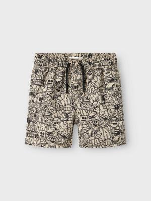 Name it zomer zwembroek jongens - taupe - Nkmzatoony