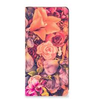 Motorola Edge 40 Pro Smart Cover Bosje Bloemen - thumbnail