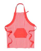 HEMA Keukenschort met strepen chambray katoen (koraal)