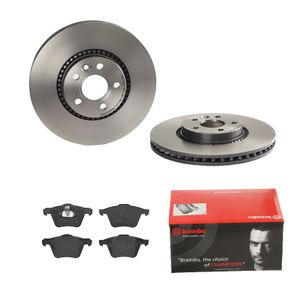 Remmenset, remschijf BREMBO, Remschijftype: Binnen geventileerd, Inbouwplaats: Vooras, u.a. für Volvo, Ford