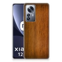 Xiaomi 12 Pro Bumper Hoesje Donker Hout