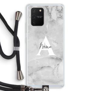 Ivory Marble: Samsung Galaxy S10 Lite Transparant Hoesje met koord