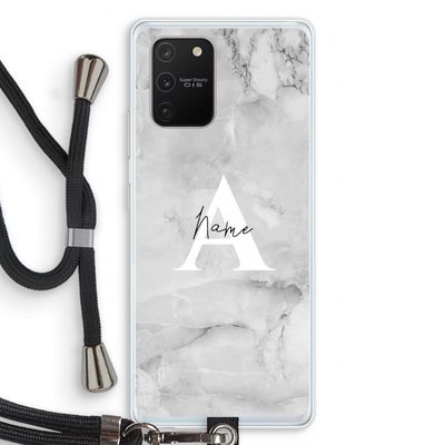Ivory Marble: Samsung Galaxy S10 Lite Transparant Hoesje met koord