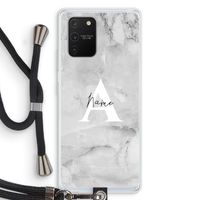 Ivory Marble: Samsung Galaxy S10 Lite Transparant Hoesje met koord