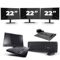 Lenovo ThinkPad X220 - Intel Core i5-2e Generatie - 12 inch - 8GB RAM - 240GB SSD - Windows 10 + 3x 22 inch Monitor