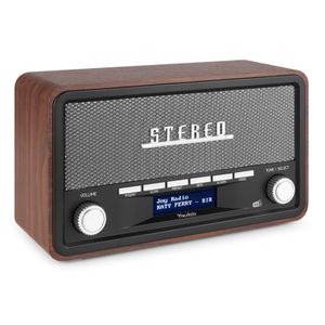 Audizio Foggia retro DAB+ radio met Bluetooth - Stereo draagbare radio