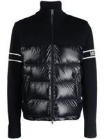 Moncler zip-up padded cardigan - Bleu