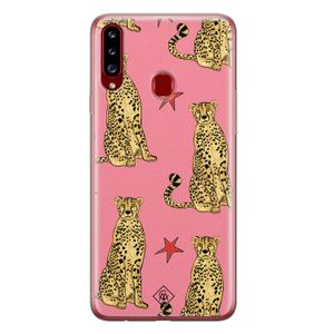 Samsung Galaxy A20s siliconen hoesje - The pink leopard