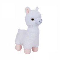 Pluche speelgoed knuffeldier Witte Lama van 27 cm