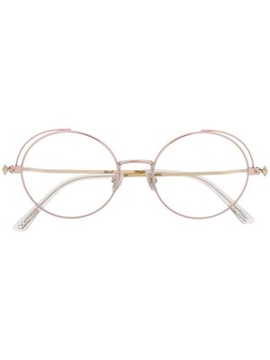 Jimmy Choo Eyewear lunettes de vue à monture ronde - Rose