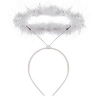 Engel halo - diadeem/haarband/tiara - wit - 22 x 0,5 x 36 cm