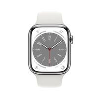 Apple Watch Series 8 OLED 45 mm Digitaal 396 x 484 Pixels Touchscreen 4G Zilver Wifi GPS - thumbnail