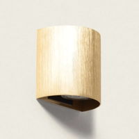 Wandlamp goud &apos;Xenia&apos; glad led lamp downlighter metaal gu10 led 10 cm