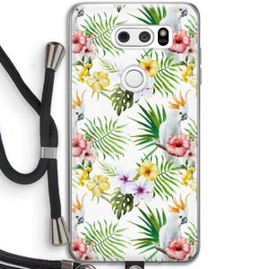 Gele kuif: LG V30 Transparant Hoesje met koord