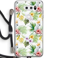 Gele kuif: LG V30 Transparant Hoesje met koord