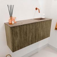 Toiletmeubel Mondiaz Joya Dlux | 90 cm | Meubelkleur Dusk | Faye wastafel Arena Wasbak Rechts | Zonder kraangat(en)