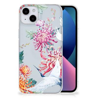 iPhone 15 Plus | TPU Hoesje | Bird Flowers