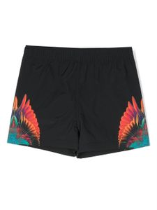 Marcelo Burlon County Of Milan Kids short de bain à imprimé Sunset Wings - Noir