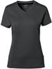 Hakro 169 COTTON TEC® Women's V-neck shirt - Anthracite - 3XL