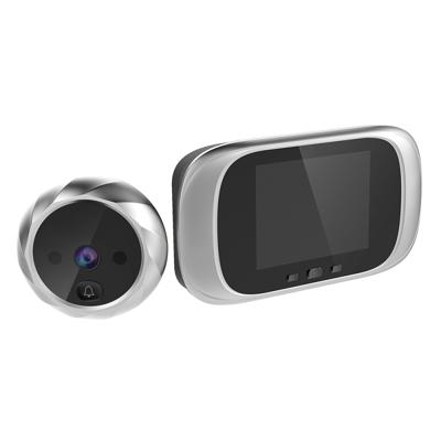 DD1 Smart Electronic Cat Eye met 2 8 inch LCD-scherm ondersteuning infrarood nachtzicht/deurbel/camera (zilver)