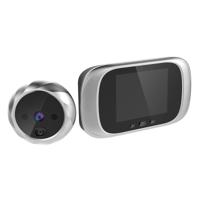 DD1 Smart Electronic Cat Eye met 2 8 inch LCD-scherm ondersteuning infrarood nachtzicht/deurbel/camera (zilver)