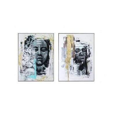 Canvas DKD Home Decor polyestyreen Canvas 60 x 3,5 x 80 cm