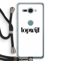 Topwijf Wit: Sony Xperia XZ2 Compact Transparant Hoesje met koord