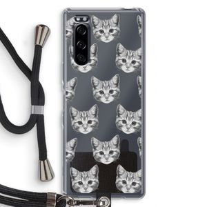 Kitten: Sony Xperia 5 Transparant Hoesje met koord