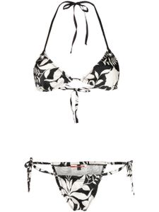 Prada bikini à fleurs - Noir