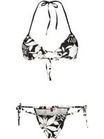 Prada bikini à fleurs - Noir