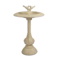 A CAST IRON BIRD BATH ANTIQUE WHITE