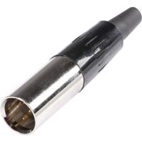 Hicon HI-XMCM3 Miniatuur-XLR-connector Stekker, recht Aantal polen: 3 Zilver 1 stuk(s)