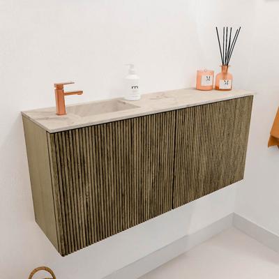 Toiletmeubel Mondiaz Joya Dlux | 90 cm | Meubelkleur Dusk | Faye wastafel Frappe Wasbak Links | 1 kraangat