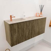Toiletmeubel Mondiaz Joya Dlux | 90 cm | Meubelkleur Dusk | Faye wastafel Frappe Wasbak Links | 1 kraangat
