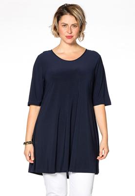 Yoek Tunic wide bot v back | Blauw | Maat Plus