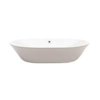 Crosswater Navarre opbouw waskom rond 59x42x14cm met overloop gat porselein wit CT4038SCW