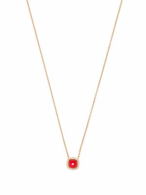 Tirisi collier Milano Sweeties en or rose 18ct à pendentif orné de rubis et diamants