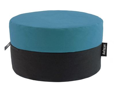 Poef 'Duo Rondo Big' Mint Blue - Blauw - Weerbestendig - Sit&Joy