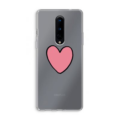 Hartje: OnePlus 8 Transparant Hoesje