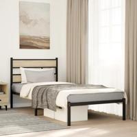 Bedframe zonder matras metaal sonoma eikenkleurig 90x200 cm