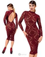 * NOIR handmade Kink Royal Floched tulle Midi Jurk, F384