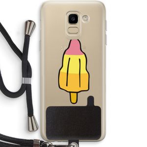 Raketijsje: Samsung Galaxy J6 (2018) Transparant Hoesje met koord