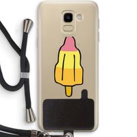 Raketijsje: Samsung Galaxy J6 (2018) Transparant Hoesje met koord