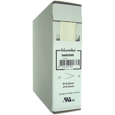 Krimpkous Polyolefin 2:1 In Trekbox Wit 4,8 > 2,4mm