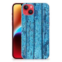 iPhone 14 Plus | Bumper Hoesje | Wood Blue